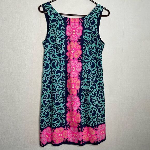 Lilly Pulitzer Fountain Hopping Delia Shift Dress‎ Women's Size 8 - Picture 4 of 9